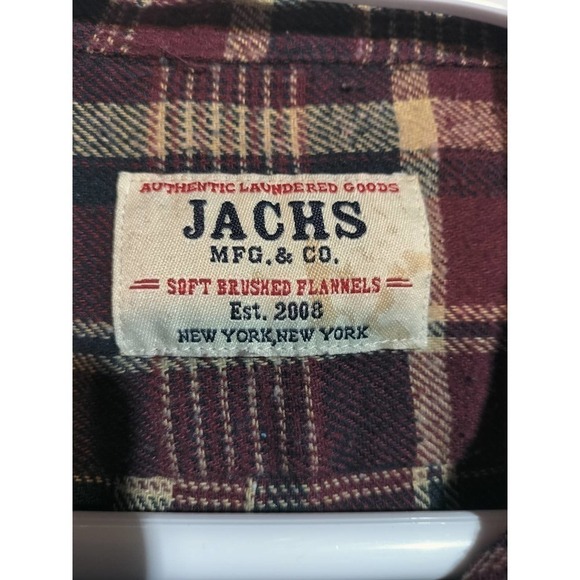 Jachs VINTAGE red and black flannel shirt MEN XL - Picture 2 of 5